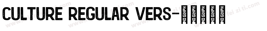 Culture Regular Vers字体转换